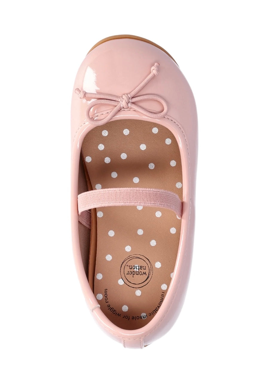 Wonder Nation Girls Bow Ballet Flats