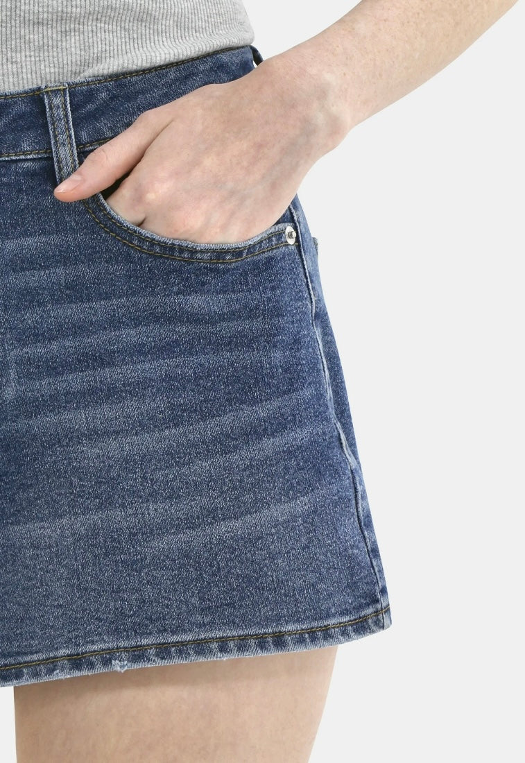 No Boundaries Denim Mom Shorts, 2.25"Inseam, Women's