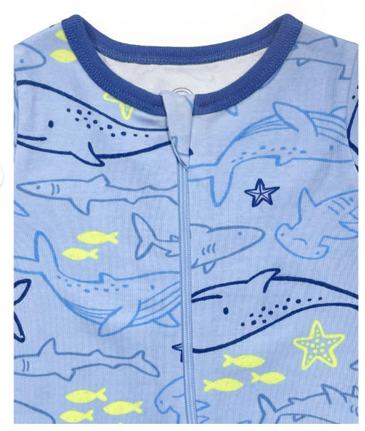 Wonder Nation Baby Gender Neutral Zip Front Footed Sleep N Play Pajamas