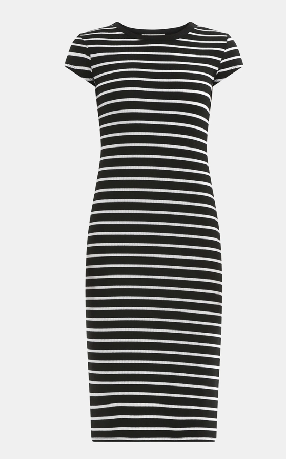 No Boundaries Ribbed Midi Dress with Cap Sleeves