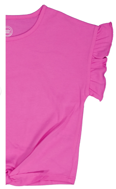 Wonder Nation Girls Short Sleeve Tie Front Tee