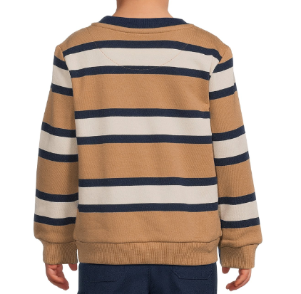 Wonder Nation Toddler Boy Striped Pullover Sweatshirt