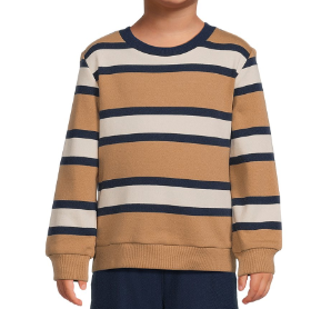 Wonder Nation Toddler Boy Striped Pullover Sweatshirt
