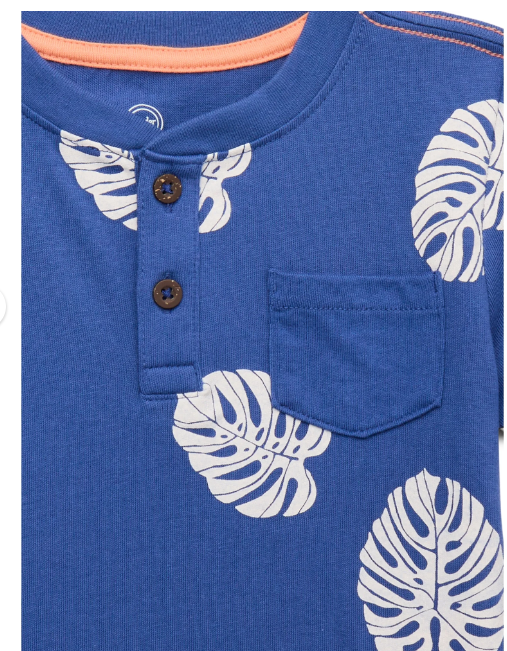 Wonder Nation Toddler Boys Printed Henley