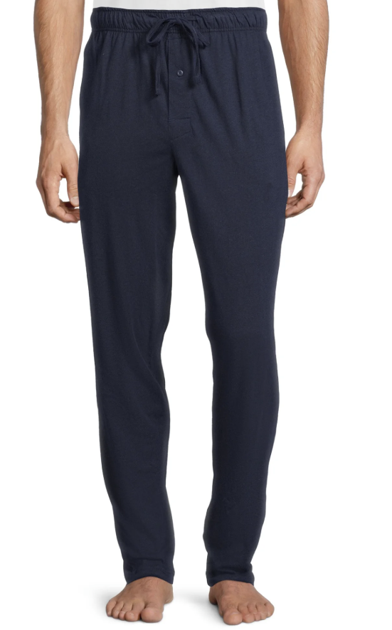 George Men’s Solid Blue Knit Pajama Pants