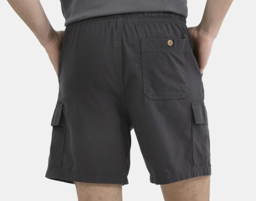 No Boundaries Men's & Big Men's Cotton Slub Cargo Shorts, 6” Inseam