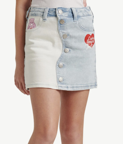 Justice Girls Care Bears Denim Skirt