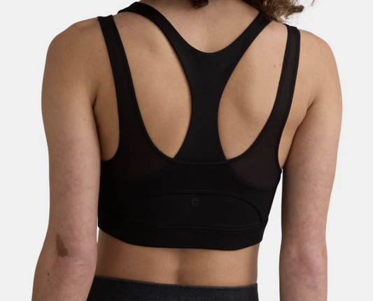 Avia Women's and Women's Plus Double Layer Mesh Sports Bra-Black