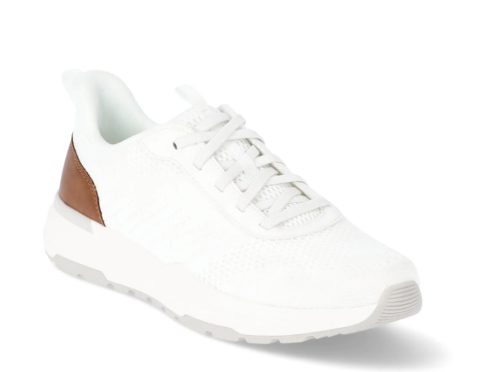 George Men's Knit Casual Shoes- White/Brown