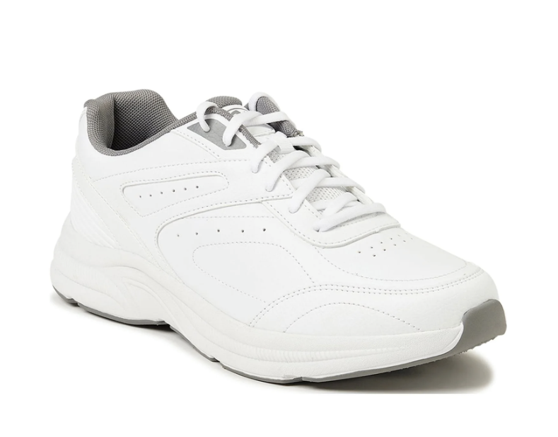 Athletic Works Men's Omar Wide Width Walking Shoe, Wide Width- White