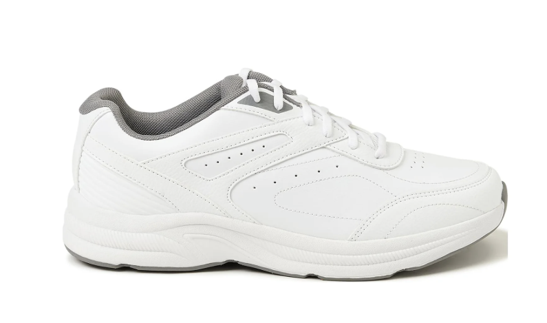 Athletic Works Men's Omar Wide Width Walking Shoe, Wide Width- White