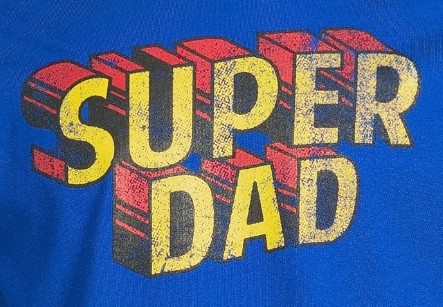 Men's Father's Day Super Dad Sketch Graphic Tee, Short Sleeve Crewneck Shirt from Way to Celebrate