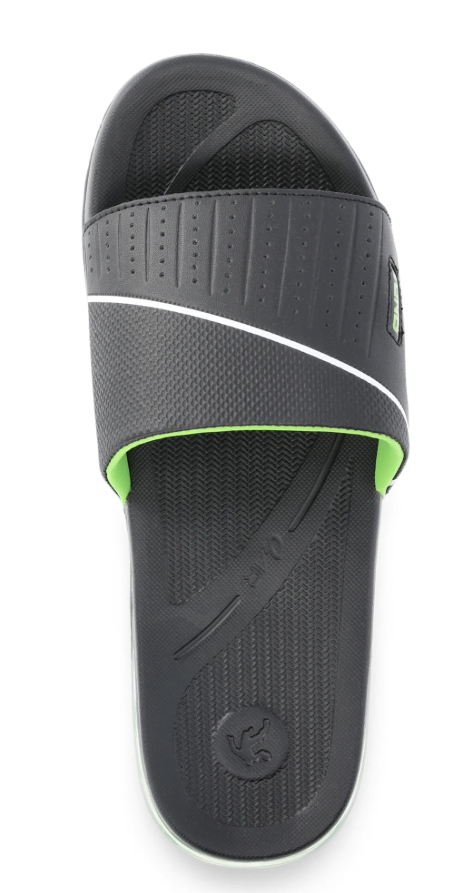 AND1 Men’s Athletic Air Bubble Slide Sandals- BLACK/GREEN