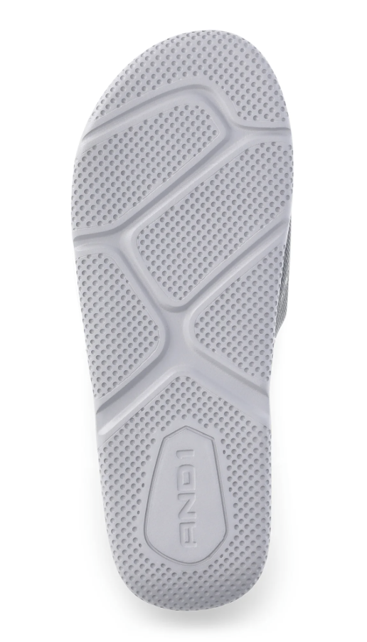 AND1 Men’s Athletic Air Bubble Slide Sandals- GREY/ORANGE