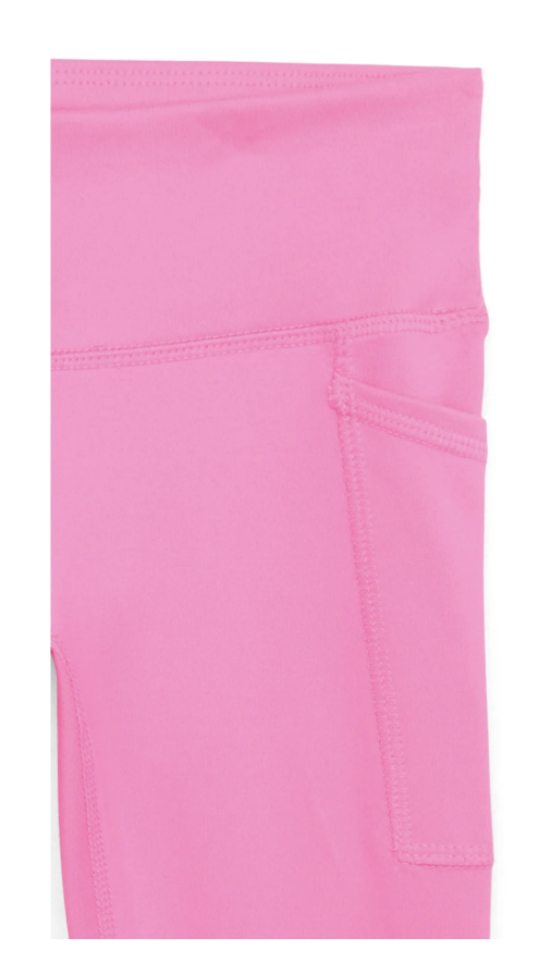 Athletic Works Girls Active Leggings with UPF 30- Hot Pink