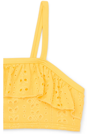 Wonder Nation Toddler Girl Eyelet Ruffle Bikini Swimsuit, Two-Piece