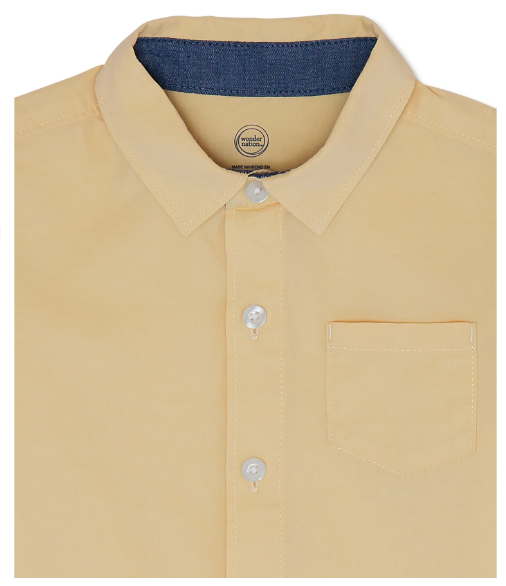 Wonder Nation Toddler Boys Woven Shirt with Long Sleeves