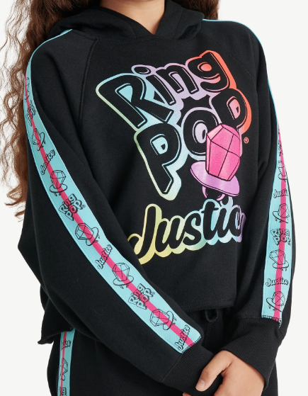 Justice Girls Ring Pop Bazooka Collab Cargo Straight Leg Pant & Hoodie, 2 pc set