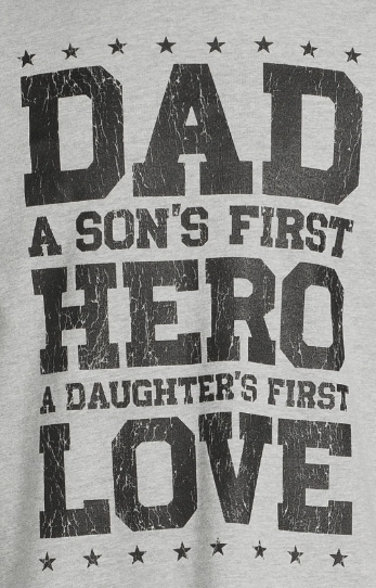 Men's Father's Day Dad Hero Love Graphic Tee, Short Sleeve Crewneck Shirt from Way to Celebrate