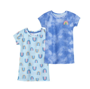 Wonder Nation Toddler Girl Pajama Gown Set, 2-Pack