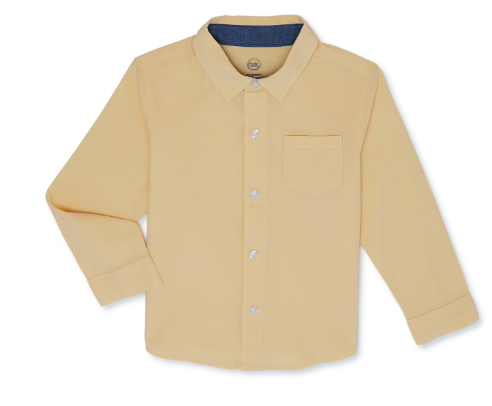 Wonder Nation Toddler Boys Woven Shirt with Long Sleeves