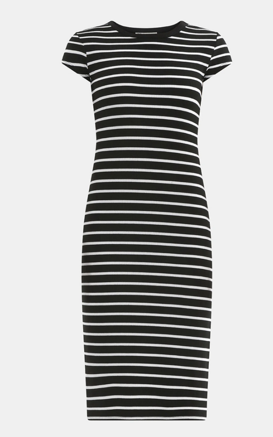 No Boundaries Ribbed Midi Dress with Cap Sleeves