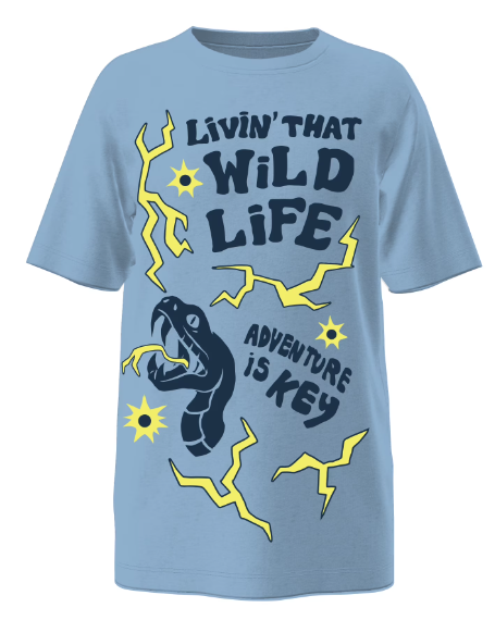 Wonder Nation Wild Life, Crew Neck, Short Sleeve, Graphic T-Shirt