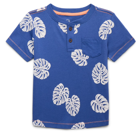 Wonder Nation Toddler Boys Printed Henley
