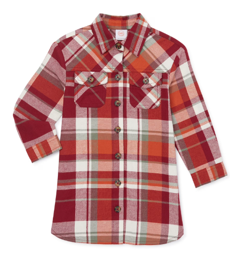Wonder Nation Toddler Boys or Girls Flannel Shirt