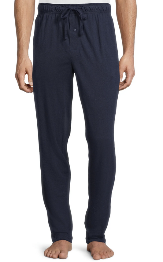 George Men’s Solid Blue Knit Pajama Pants