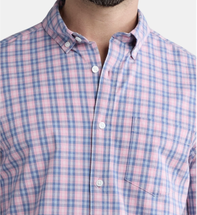 George Men's & Big Men's Button-Up Poplin Shirt with Short Sleeves