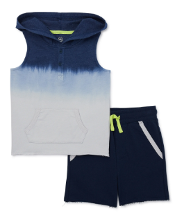 Wonder Nation Toddler Boy Hooded Tank Top and Shorts Outfit Set, 2-Piece