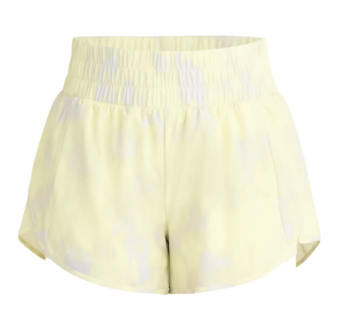 Avia Women's and Women's Plus Running Shorts with Bike Liner- Yellow Mist