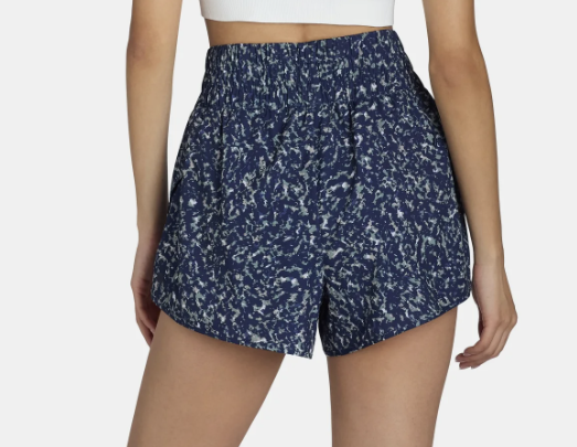 Avia Women's and Women's Plus Running Shorts with Bike Liner- Blue Sapphire