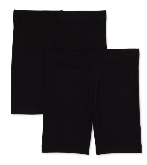 Wonder Nation Girls Bike Shorts, 2-Pack, 7/8 M