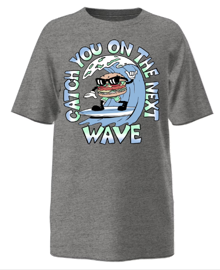 Wonder Nation Surf Burger, Crew Neck, Short Sleeve, Graphic T-Shirt