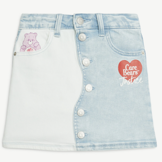 Justice Girls Care Bears Denim Skirt