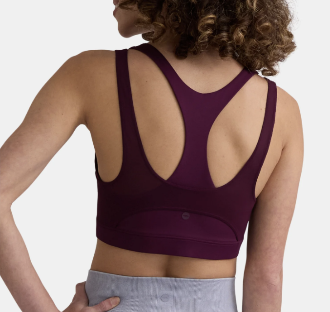 Avia Women's and Women's Plus Double Layer Mesh Sports Bra-Plum