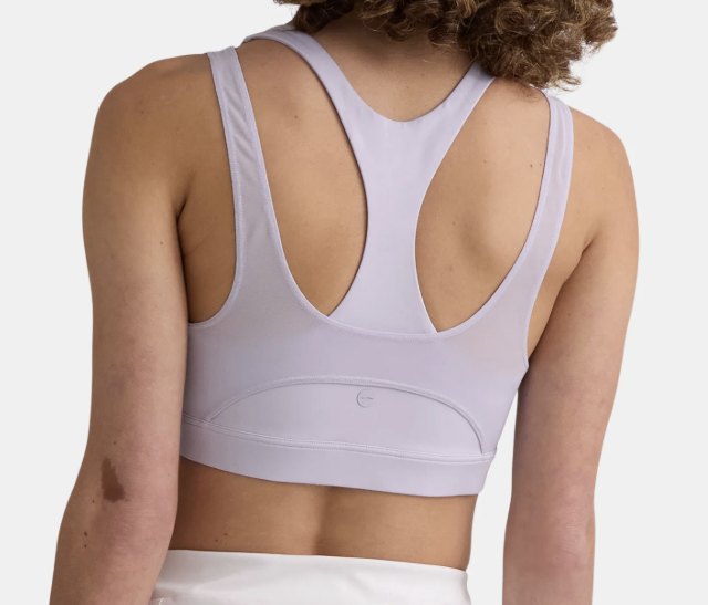 Avia Women's and Women's Plus Double Layer Mesh Sports Bra- Lavender