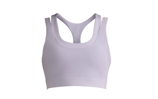 Avia Women's and Women's Plus Double Layer Mesh Sports Bra- Lavender