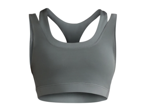 Avia Women's and Women's Plus Double Layer Mesh Sports Bra- Sage