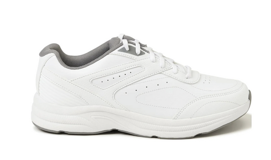 Athletic Works Men's Omar Wide Width Walking Shoe, Wide Width- White