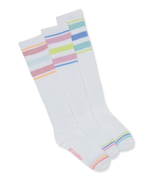 Wonder Nation Girls Knee High Fashion Socks, 3-Pack