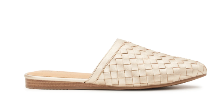 Time and Tru Women's Woven Slip On Mules