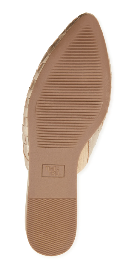Time and Tru Women's Woven Slip On Mules