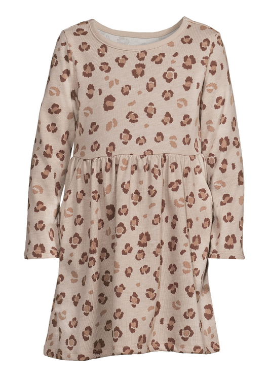 Garanimals Toddler Girls Long Sleeve Animal Print Dress