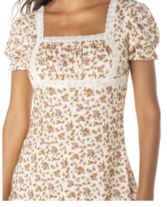 Celebrity Pink Lace Trim Mini Dress