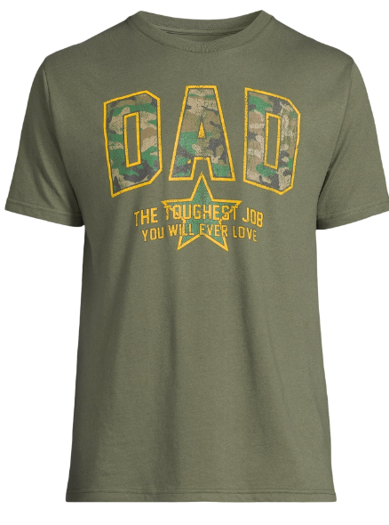 Men's Father's Day Army Ranger Dad Graphic Tee, Short Sleeve Crewneck Shirt from Way to Celebrate