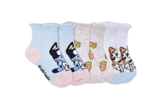 Bluey Easter Toddler Ankle Socks, 3-Pack