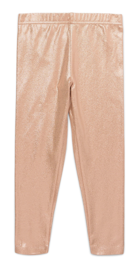 365 Kids Girls Leggings, 2-Pack- Lavender/Gold